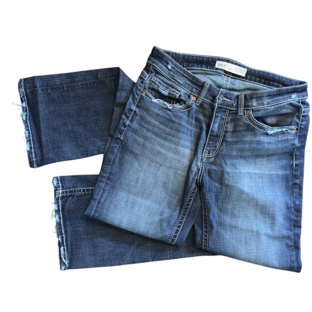 BKE Payton Women's Bootcut Jeans Size 30 Blue Distressed Stretch Denim - Picture 6 of 10